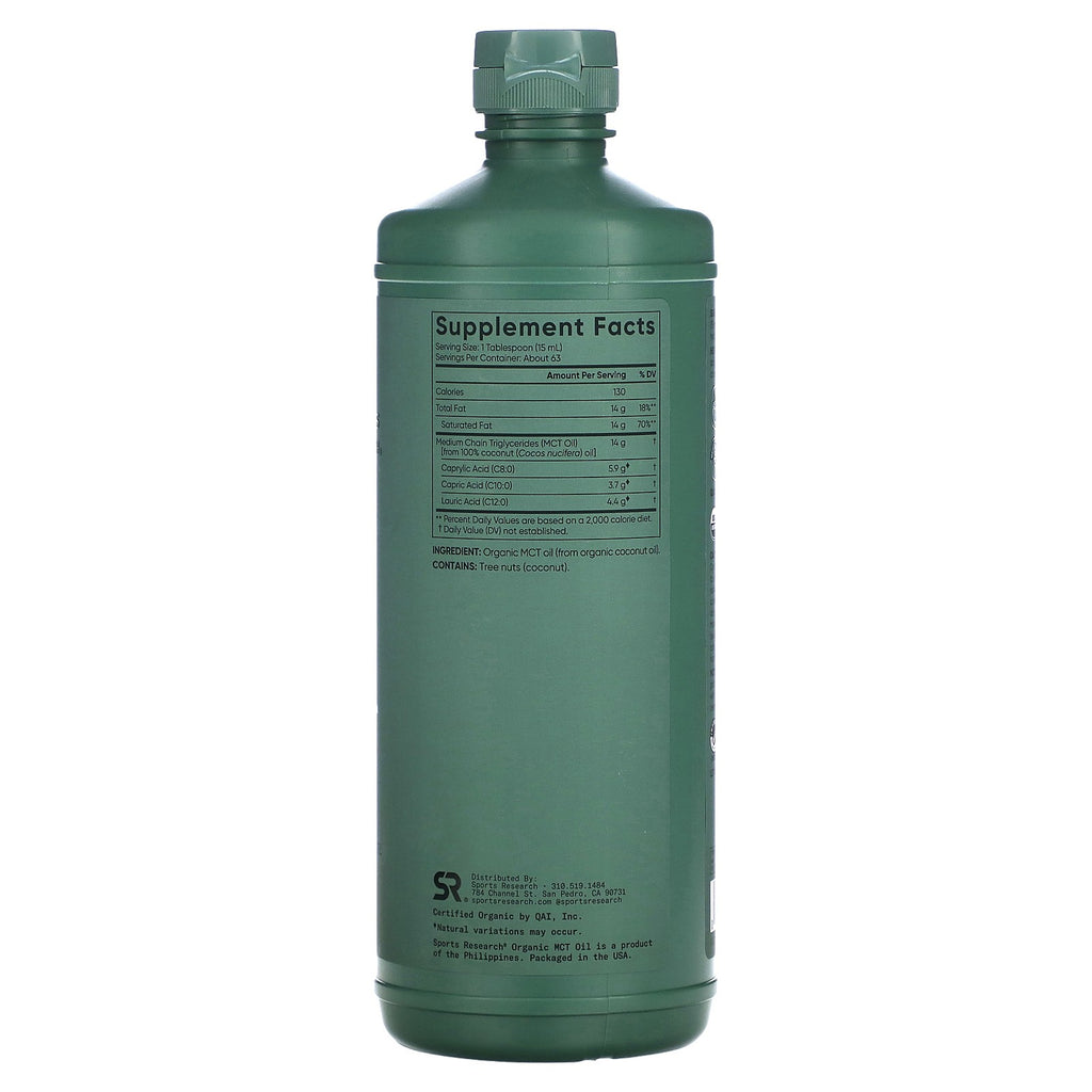 Sports Research MCT Oil, Weight Loss Supplements