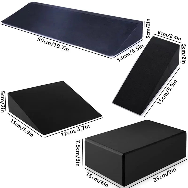 Foam Wedge Slant Board, 2-Pcs Update Calf Stretcher, Squat Wedges for Yoga, Foot Rehabilitation and Stretching, and Physical Therapy