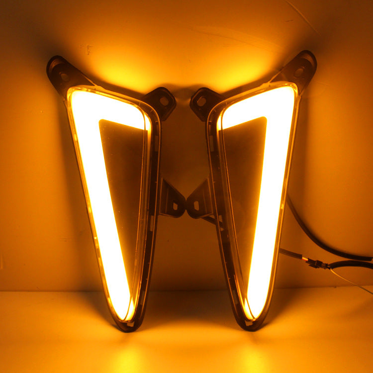 LED Daytime Running Lights Fog Lights Modified Yellow Light Steering null