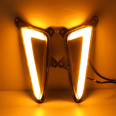 LED Daytime Running Lights Fog Lights Modified Yellow Light Steering null