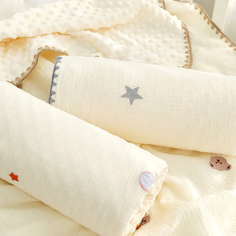 Doudou Blanket Baby Blanket Crepe Newborn Soothing Blanket null