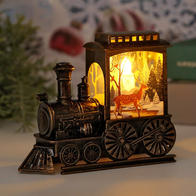 Retro Train LED Lights Christmas Plastic Glowing Night Lights null
