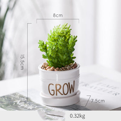 Artificial Green Plant Ornaments Potted Ornaments Green Plants Fake Flower Ornaments null