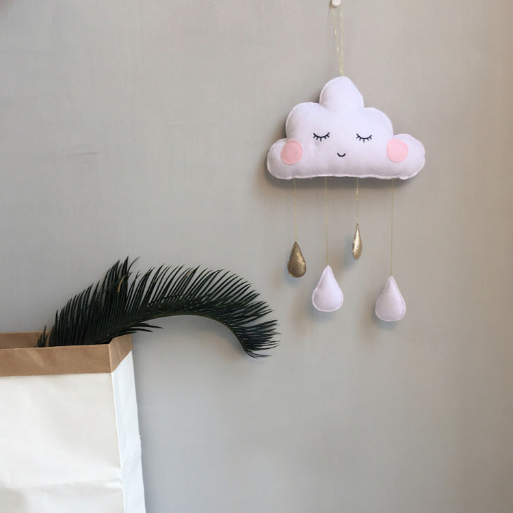 Cloud Ornaments Felt Raindrop Cloud Ornaments null