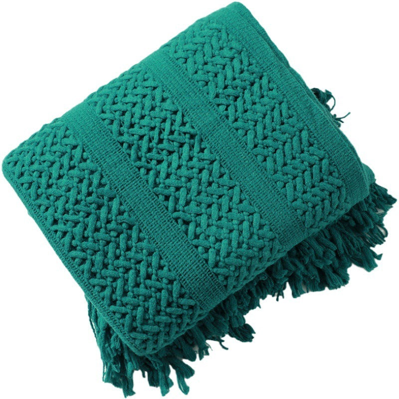 Nordic Sofa Blanket Cover Blanket Knitted Blanket Homestay Hotel Throw Blanket null