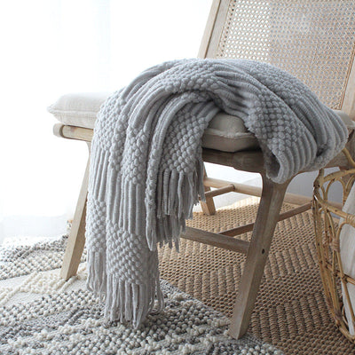 Nordic Knitted Blanket Woolen Blanket Blanket Bubble Blanket Sofa Blanket null