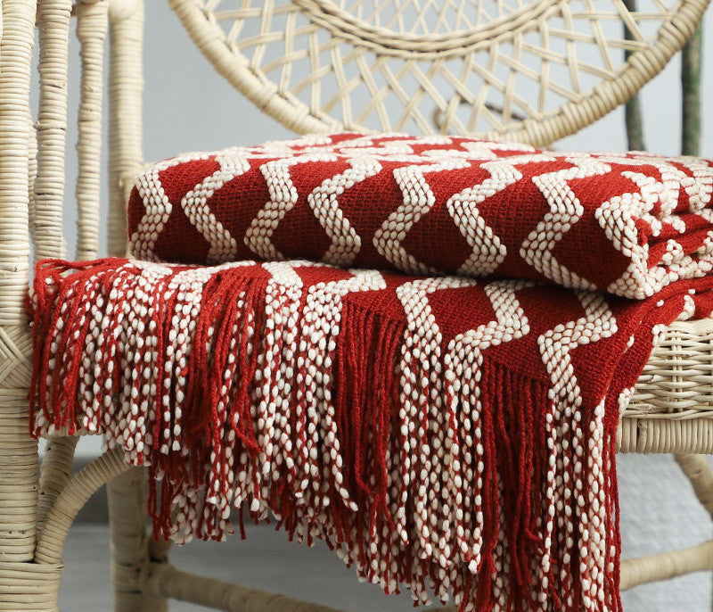 Nordic Knitted Decorative Blanket Sofa Blanket null