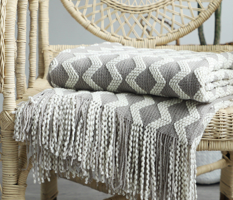 Nordic Knitted Decorative Blanket Sofa Blanket null
