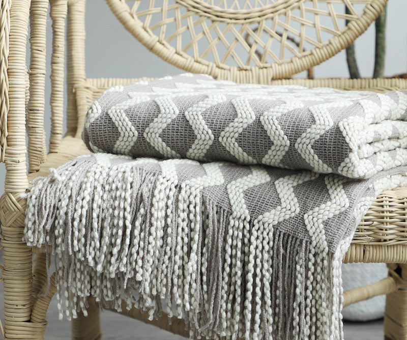 Nordic Knitted Decorative Blanket Sofa Blanket null