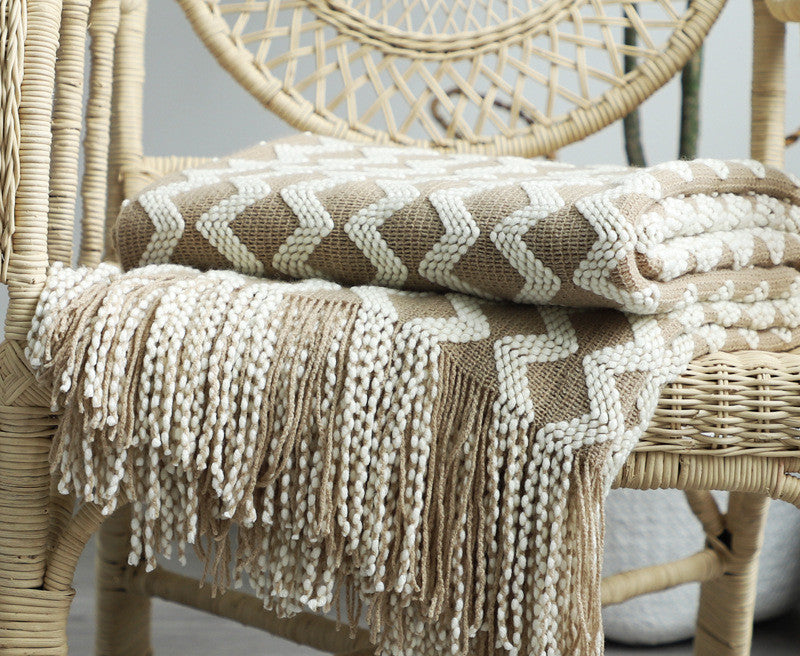 Nordic Knitted Decorative Blanket Sofa Blanket null