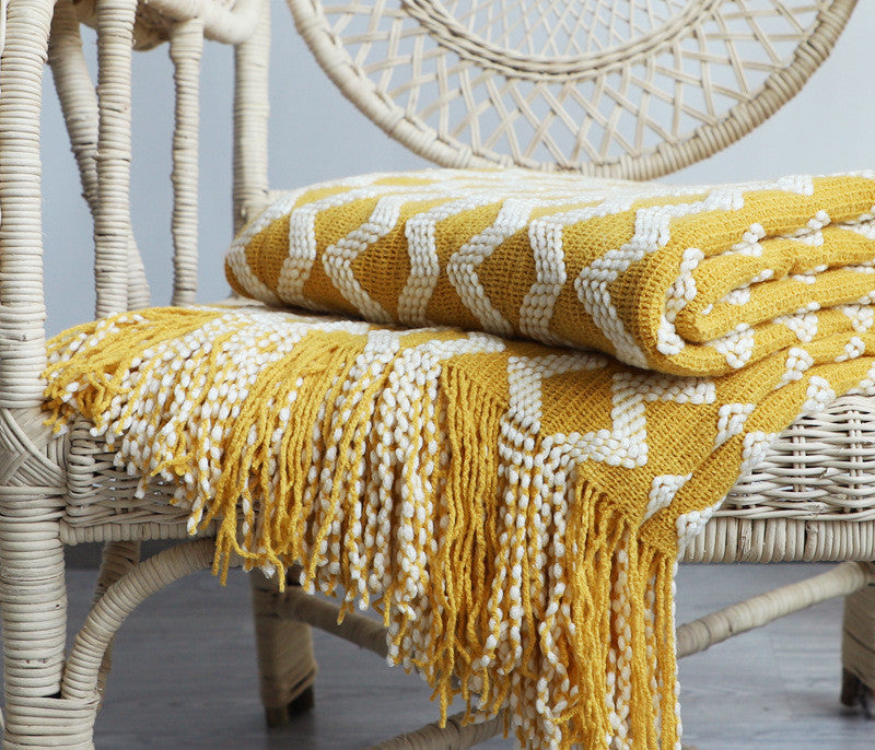 Nordic Knitted Decorative Blanket Sofa Blanket null