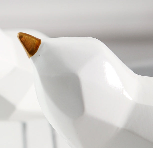 Modern Simple Ornaments Origami Resin Bird Ornaments null