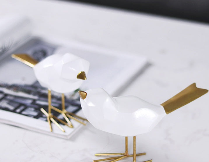Modern Simple Ornaments Origami Resin Bird Ornaments null