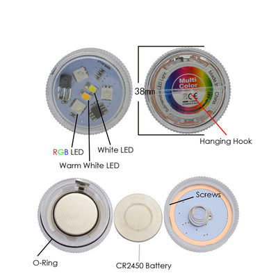 Led Highlight Three Diamond Aquarium Lights Aquarium Lights Rgb Remote Control Decorative Lights null