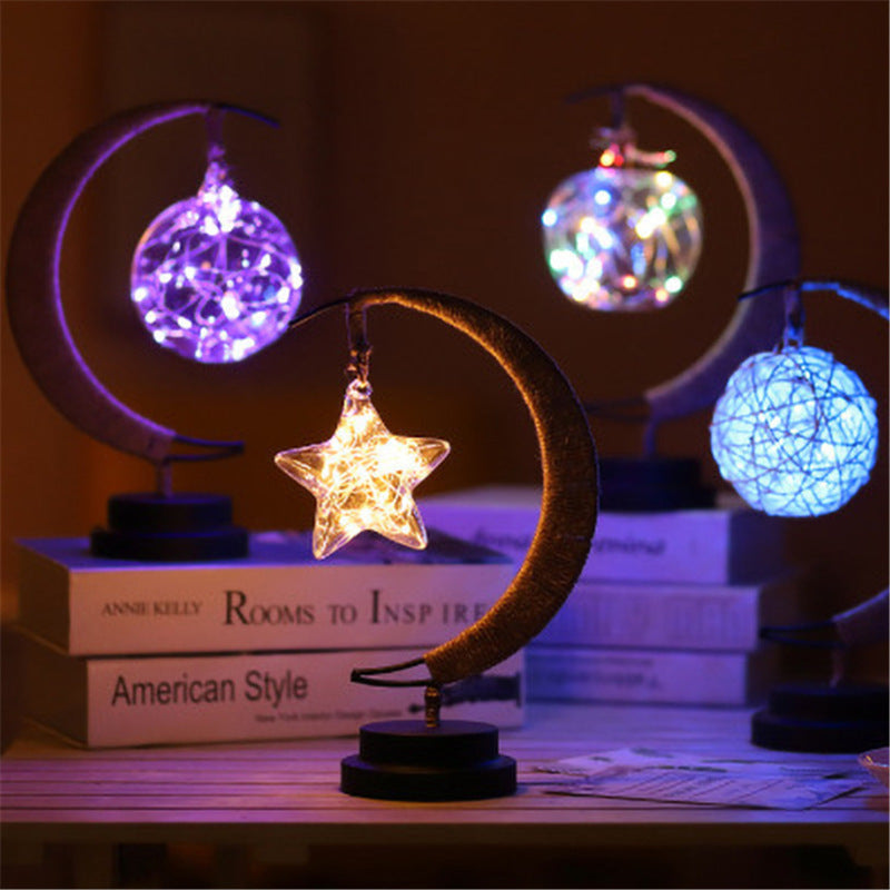 Led Modeling Lights Star Moon AppleChristmas Decoration Lights null