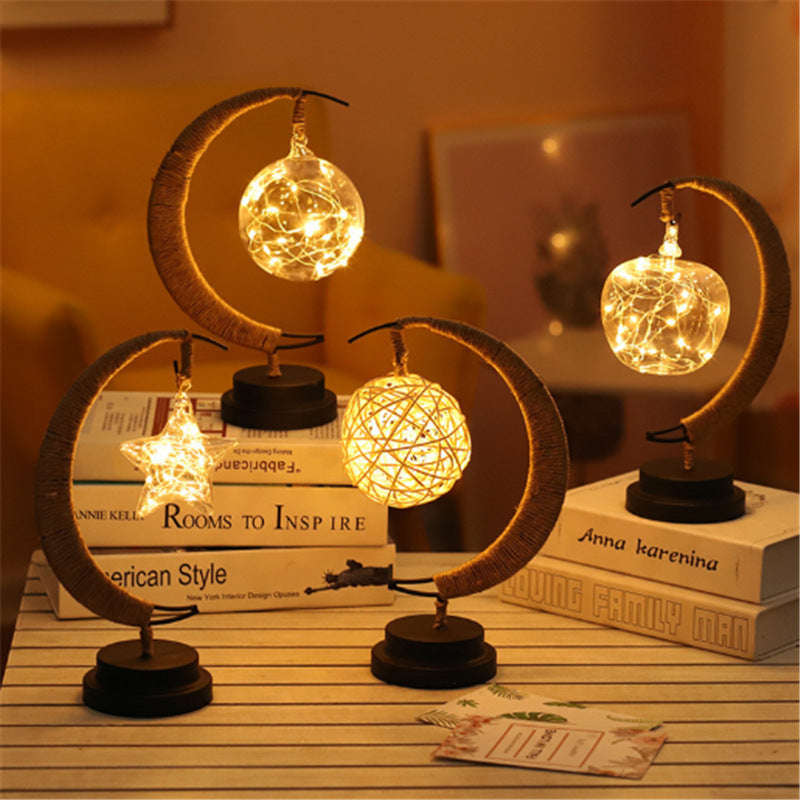 Led Modeling Lights Star Moon AppleChristmas Decoration Lights null