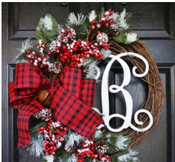 Christmas letter wreath null