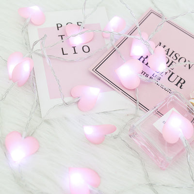 Led Lights Curtain Lights Fabric Peach Heart String Lights null