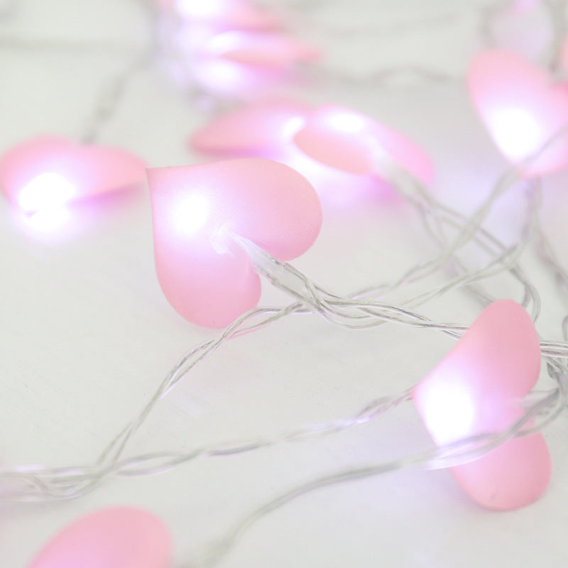 Led Lights Curtain Lights Fabric Peach Heart String Lights null