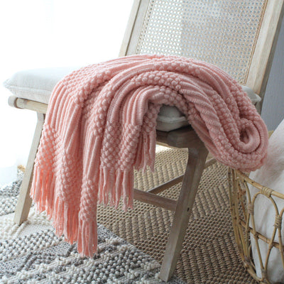 Nordic Knitted Blanket Woolen Blanket Blanket Bubble Blanket Sofa Blanket null