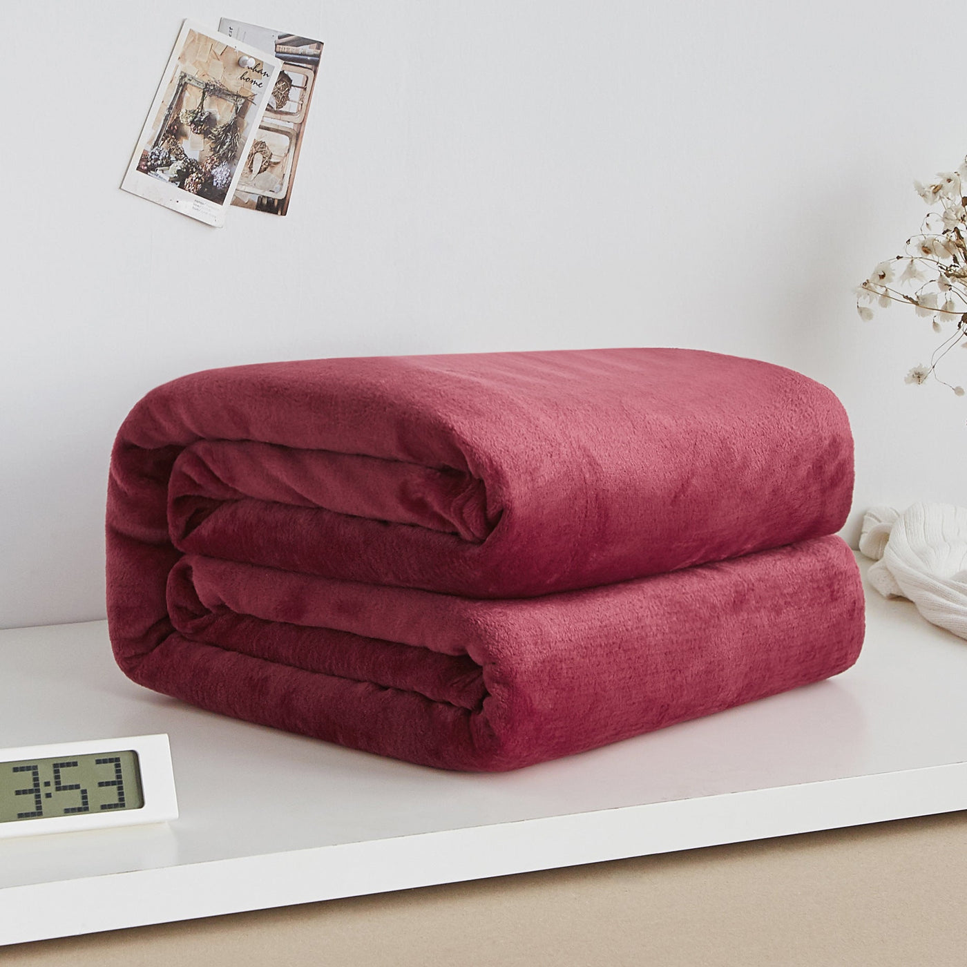 Flannel blanket coral blanket null