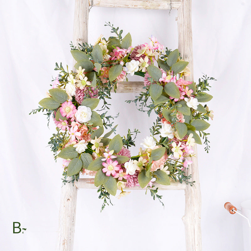 Grass Ring Eucalyptus  Leaves Peony Sun Wreath null