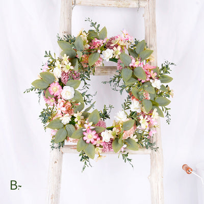 Grass Ring Eucalyptus  Leaves Peony Sun Wreath null