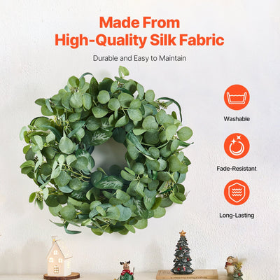 Artificial Decorative Wreath 26 In Green Eucalyptus Leaves Year Round Wreath null
