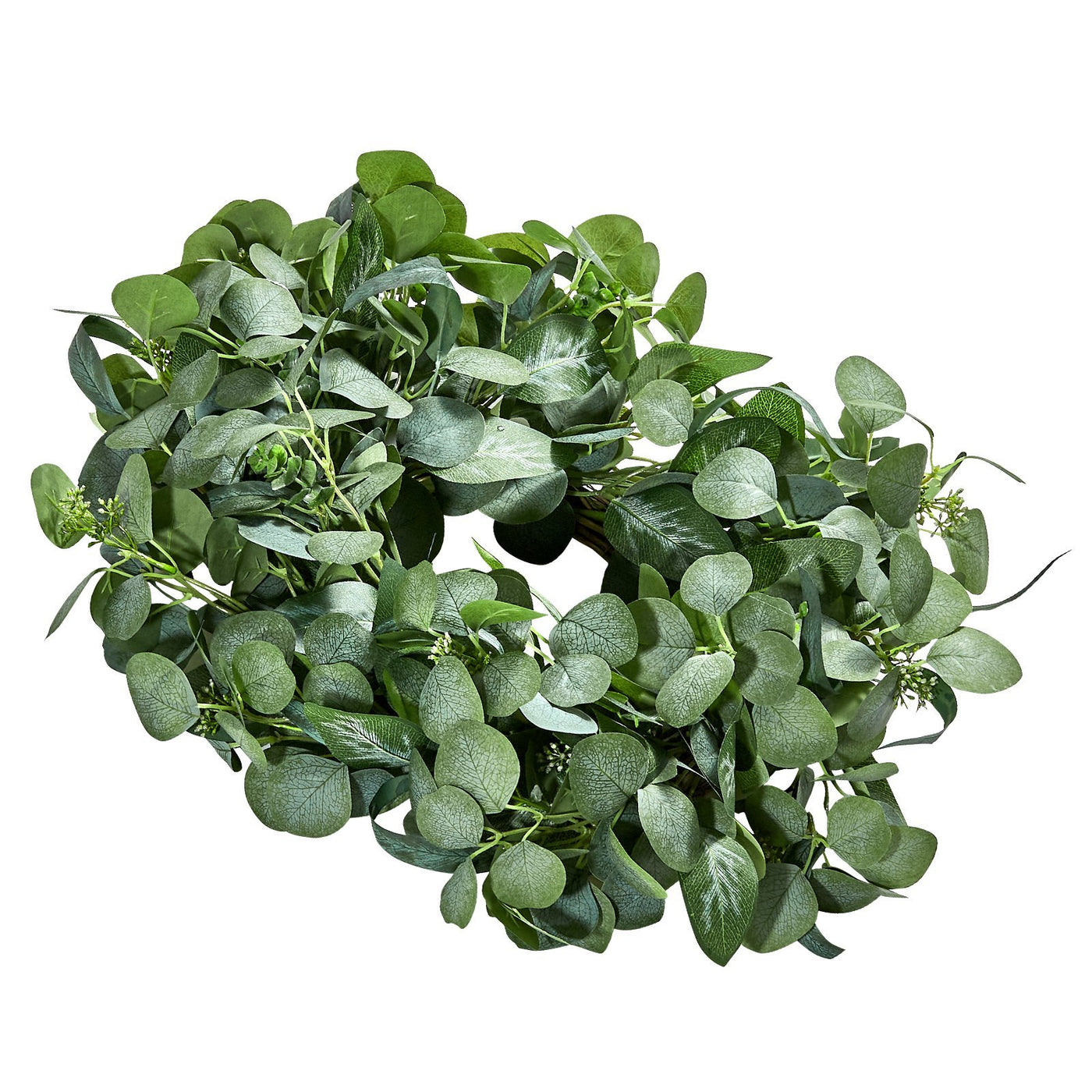 Artificial Decorative Wreath 26 In Green Eucalyptus Leaves Year Round Wreath null