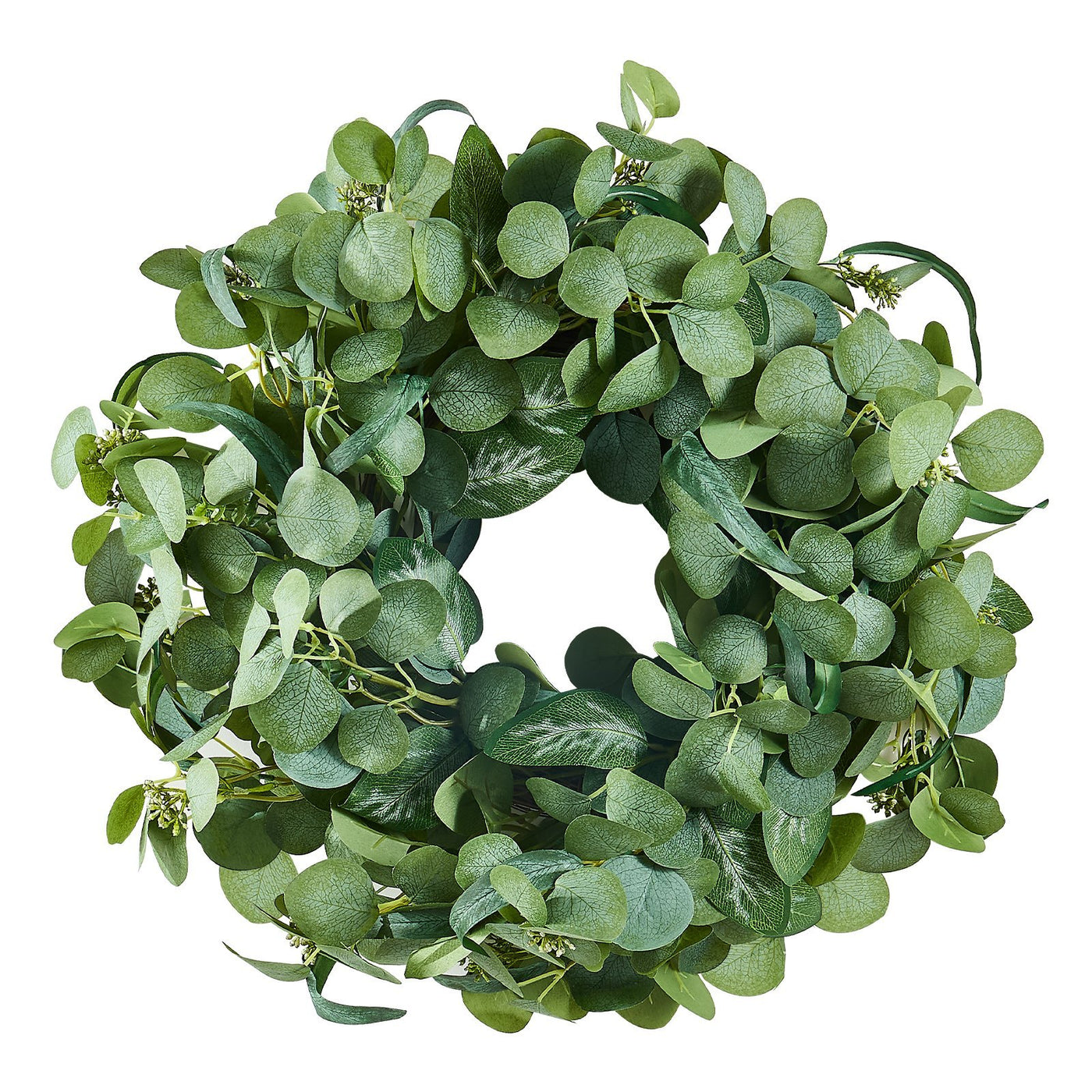 Artificial Decorative Wreath 26 In Green Eucalyptus Leaves Year Round Wreath null