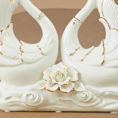 Swan Ornaments Ceramic Home Accessories Ornaments null