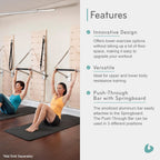 Pilates Springboard, Wall Mounted Pilates Workout Equipment for Home Gym or Studio Use, Pilates Exercise Equipment with Resistance Springs
