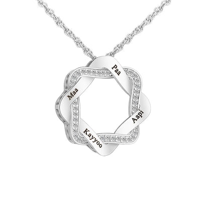 DIY Lettering Square Diamond Wreath Necklace null