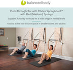 Pilates Springboard, Wall Mounted Pilates Workout Equipment for Home Gym or Studio Use, Pilates Exercise Equipment with Resistance Springs