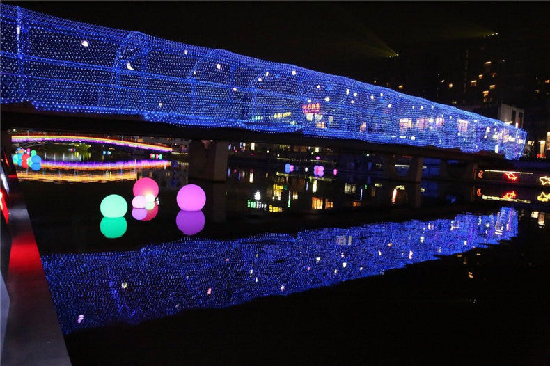 Christmas led lights string lights outdoor waterproof fishnet lights full of stars paved holiday lights wedding ins decorative lights null