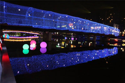 Christmas led lights string lights outdoor waterproof fishnet lights full of stars paved holiday lights wedding ins decorative lights null