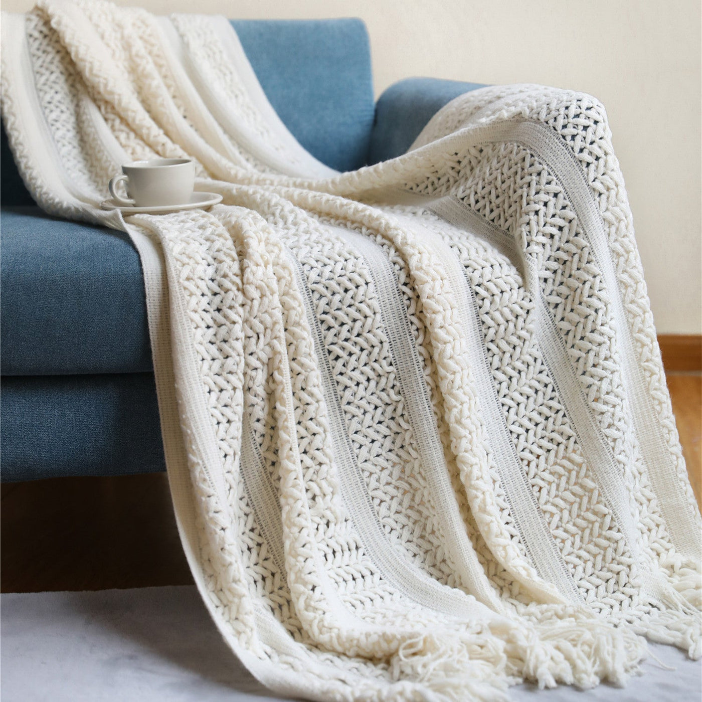 Nordic Sofa Blanket Cover Blanket Knitted Blanket Homestay Hotel Throw Blanket null
