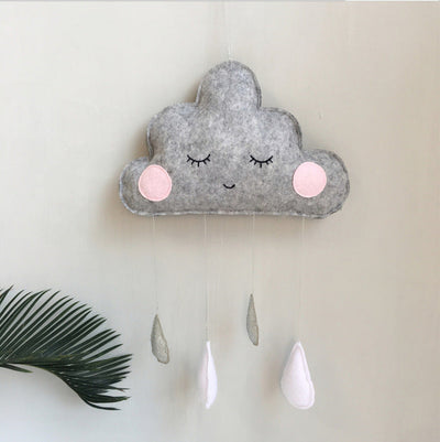 Cloud Ornaments Felt Raindrop Cloud Ornaments null