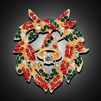 European And American Christmas Wreath Brooch null