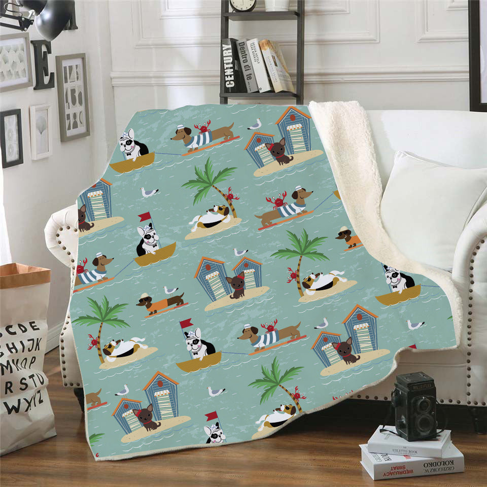 Digital Printed Blanket Nap Blanket Air Conditioning Blanket Lazy Blanket Dachshund Series null