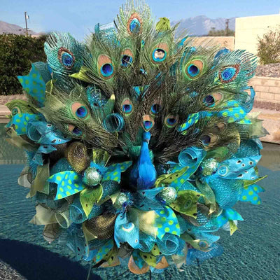 Peacock Wreath Home Decoration Door Hanging null