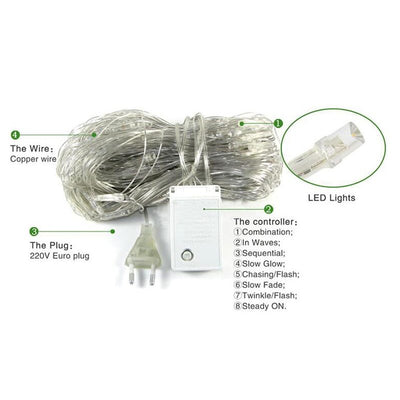 Christmas led lights string lights outdoor waterproof fishnet lights full of stars paved holiday lights wedding ins decorative lights null