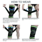 Unisex Knee Brace Sleeve Patella Support Stabilizer, Green, XXL