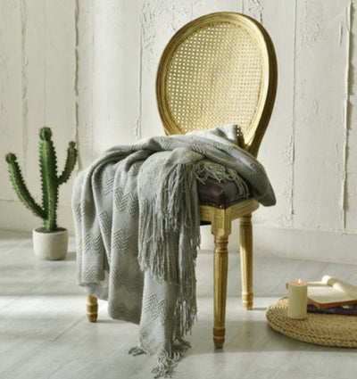 Fringed Knitted Small Blanket Napping Blanket Sofa Blanket null