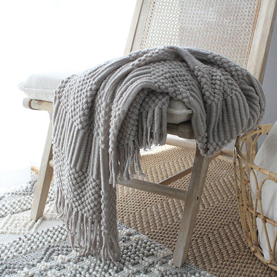 Nordic Knitted Blanket Woolen Blanket Blanket Bubble Blanket Sofa Blanket null