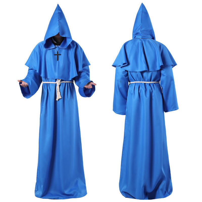 Halloween Costume Medieval Friar Wizard Costume null