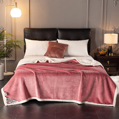 Double fleece blanket fleece blanket thick fleece blanket null