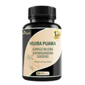 Muira Puama Ginseng Ashwagandha Ginkgo Tribulus Herbal Supplements Unleash Your Potential through Our Pills Dietary Supplements, Help Promote an Active and Healthy Lifestyle 60 Capsules