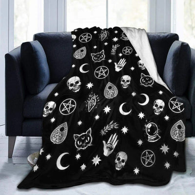 Halloween Witch Blanket Flannel Blanket null