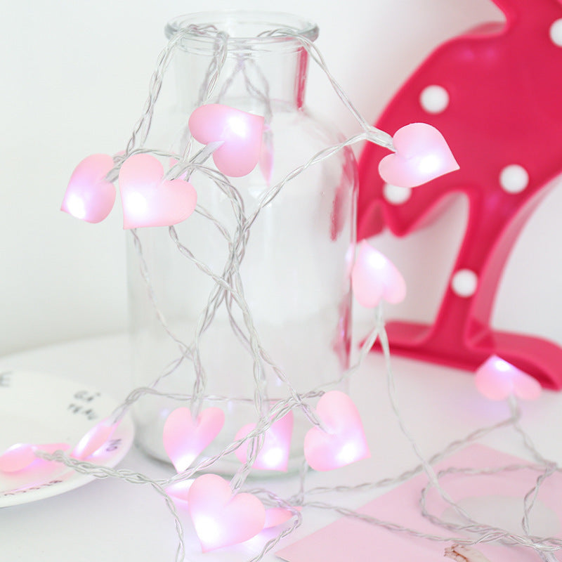 Led Lights Curtain Lights Fabric Peach Heart String Lights null